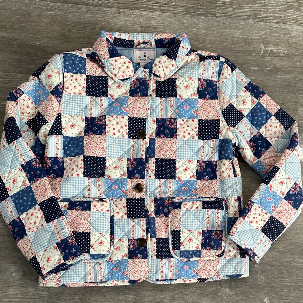 Price ⬇️Girls Classic Prep CeCe Quilted Patchwork Barn Coat, Size Extra Large. - Picture 2 of 12